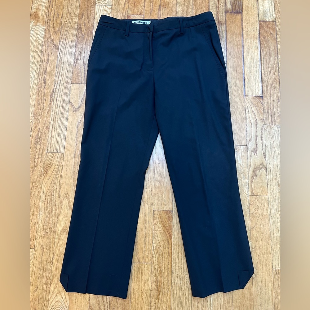 Jill Sander Black Cropped Trousers